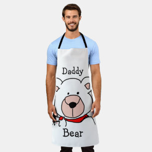 Minimalistisch zwart-wit Daddy-Beer Schort