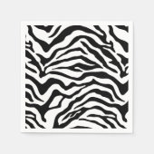 minimalistisch zwart wit dier patroon servetten (Voorkant)