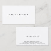 Minimalistisch zwart-wit elegant visitekaartje (Voorkant / Achterkant)