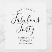 Minimalistisch zwart-wit en fijn papier wijn etiket (Enkel label)