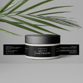 Minimalistisch zwart-wit etiket voor cosmetica pot