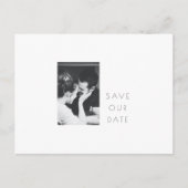 Minimalistisch zwart-wit foto Opslaan datum Briefkaart (Voorkant)