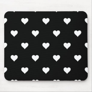 Minimalistisch zwart-wit hartpatroon muismat