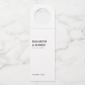 Minimalistisch zwart-wit huwelijk traditionele afb flessenhanger (Voorkant)