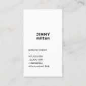 Minimalistisch zwart wit Kettlebell Personal Train Visitekaartje (Achterkant)