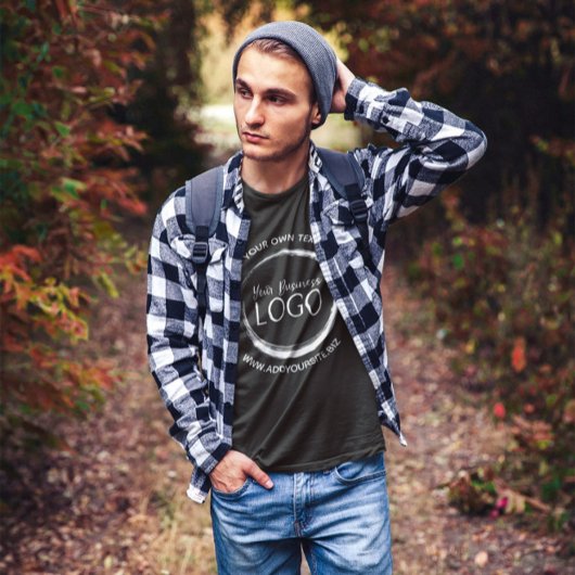 Minimalistisch zwart-wit Logo T-shirt