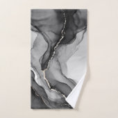 Minimalistisch zwart-wit marmer bad handdoek (Handdoek)