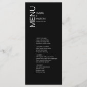 Minimalistisch zwart-wit menu (Voorkant)