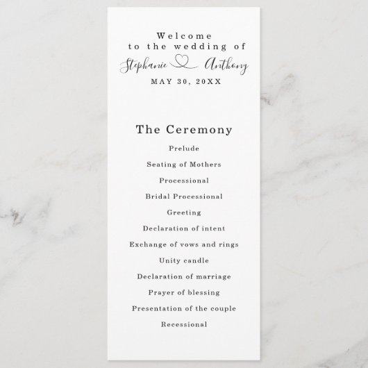 Minimalistisch zwart-wit met een harthuwelijk programma (Voorkant)