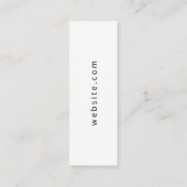Minimalistisch (Zwart / Wit) Mini Visitekaartje (Achterkant)