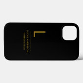Minimalistisch zwart-wit modern Hoesje-Ma Case-Mate iPhone Case (Achterkant (horizontaal))