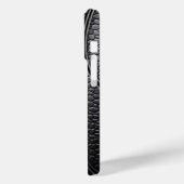 Minimalistisch zwart-wit modern monogram Hoesje (Achterkant / Links)