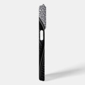 Minimalistisch zwart-wit modern monogram Hoesje (Achterkant / Rechts)