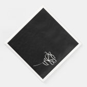 Minimalistisch zwart-wit modern servet (Hoek)