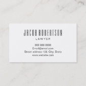 Minimalistisch zwart-wit modern visitekaartje (Achterkant)