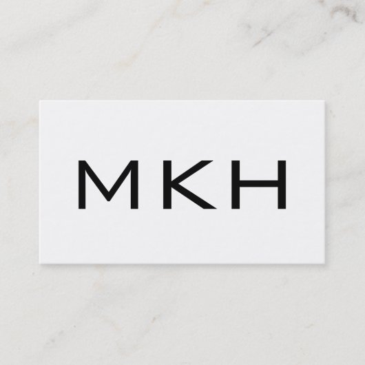 Minimalistisch zwart-wit modern visitekaartje (Voorkant)