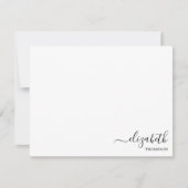 Minimalistisch zwart-wit monogram notitiekaartje (Voorkant)