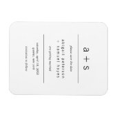 Minimalistisch zwart-wit monogram sparen de Datum Magneet (Horizontaal)