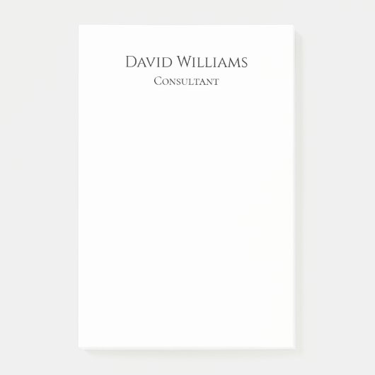 Minimalistisch zwart wit post-it® notes (Voorkant)