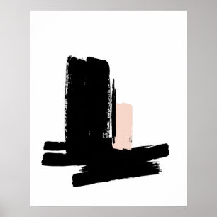 Minimalistisch zwart-wit poster