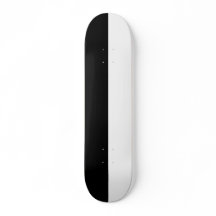Minimalistisch zwart-wit skateboard deck