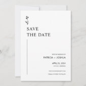 Minimalistisch zwart-wit sparen de Kaart van de Da (Voorkant)