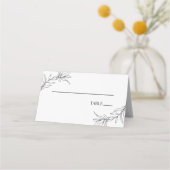 Minimalistisch zwart wit tak blad bruiloft (Voorkant)