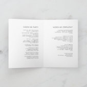Minimalistisch zwart-wit tweevoudig huwelijksprogr programma (Binnen)