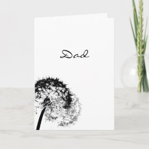 Minimalistisch zwart wit Vaderdag Kaart