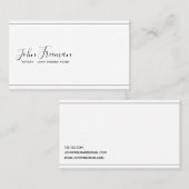 Minimalistisch zwart-wit visitekaartje (Voorkant / Achterkant)