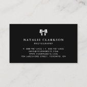  minimalistisch zwart-wit visitekaartje (Achterkant)