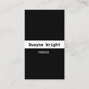 Minimalistisch zwart-wit visitekaartje