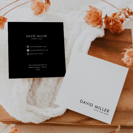 Minimalistisch zwart-wit Visitekaartje