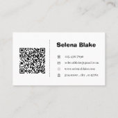 Minimalistisch zwart-wit Visitekaartje (Achterkant)