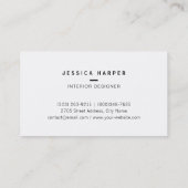 Minimalistisch zwart/wit visitekaartje (Achterkant)