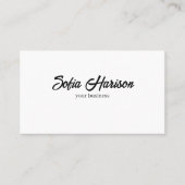 Minimalistisch zwart-wit visitekaartje (Voorkant)