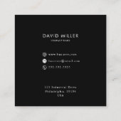 Minimalistisch zwart-wit Visitekaartje (Achterkant)