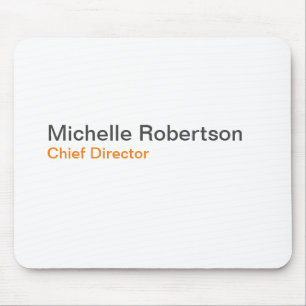 Minimalistisch zwart-wit vlak, eigen naam toevoege muismat