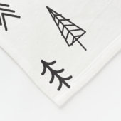 Minimalistisch zwart-wit winterpatroon fleece deken (Hoek)