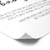 Minimalistisch Zwart-wit Zeg niet Baby Poster (Hoek)