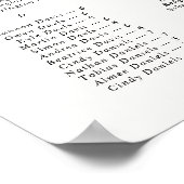 Minimalistisch zwart-wit zitschema Poster (Hoek)