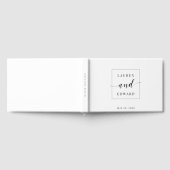 Minimalistisch zwart-withuwelijk gastenboek (Volledig)