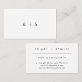 Minimalistisch zwart-witmonogram Logo Visitekaartje (Voorkant / Achterkant)