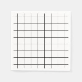 Minimalistisch zwart-witraster servet