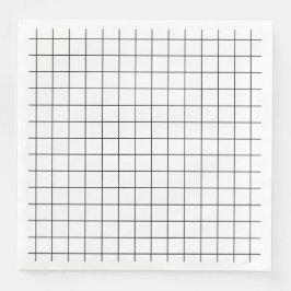 Minimalistisch zwart-witraster servet