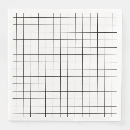 Minimalistisch zwart-witraster servet (Voorkant)