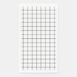 Minimalistisch zwart-witraster servet