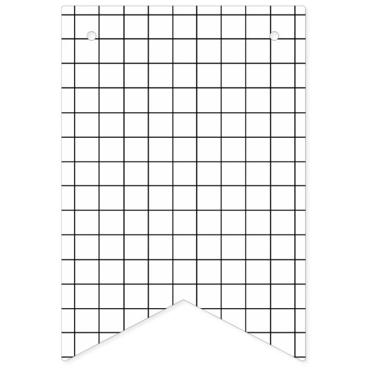 Minimalistisch zwart-witraster vlaggetjes (Tweede vlag)