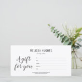 Minimalistisch zwart-witscriptcertificaat (Staand voorkant)