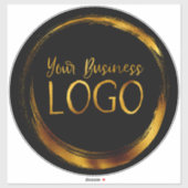 Minimalistisch zwart-zakencircuit Logo Sticker (Vel)